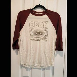 OBEY baseball 3/4 sleeve